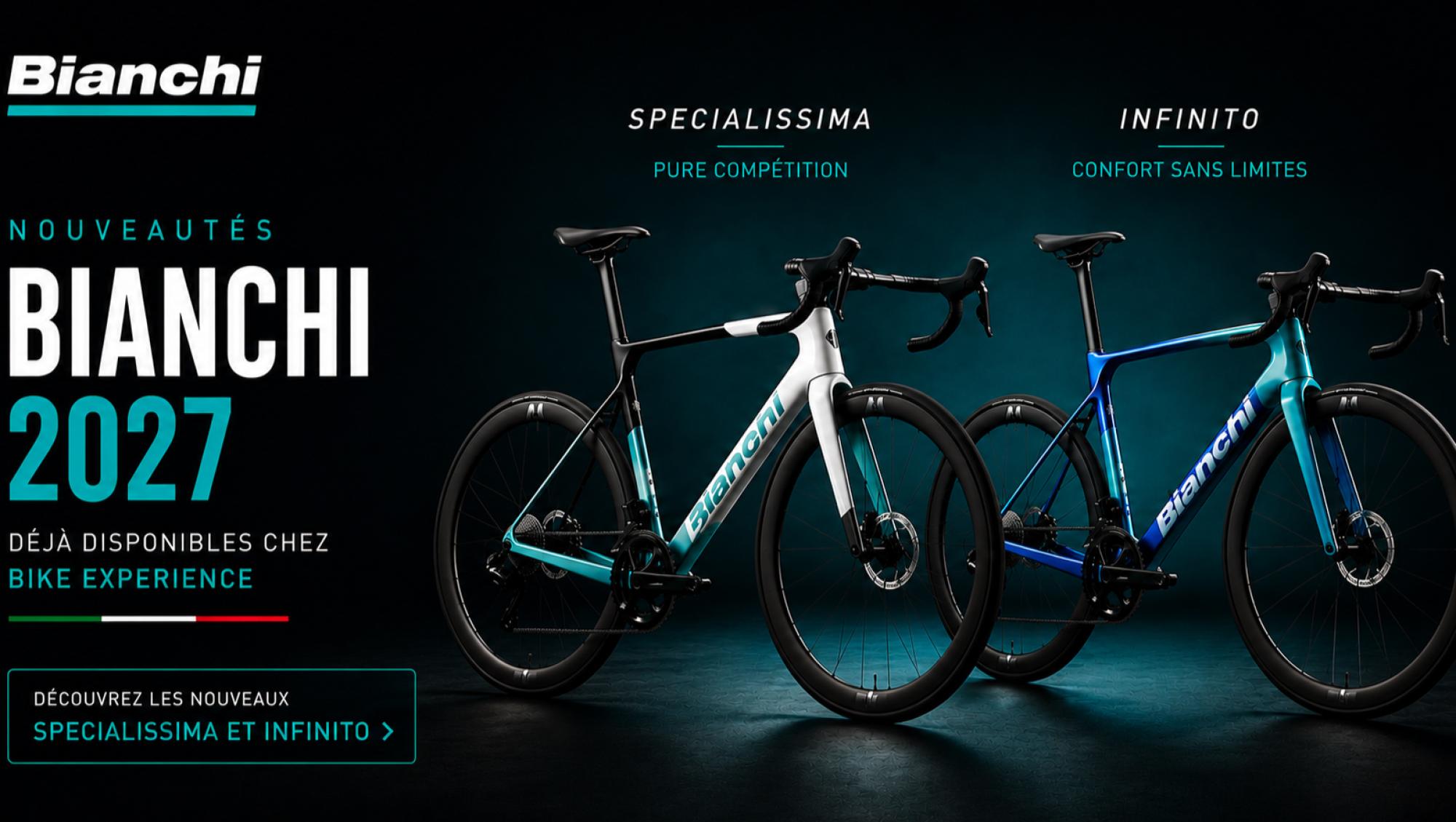 Les nouvelles Bianchi Specialissima et Infinito 2027 sont désormais disponibles chez Bike Experience Tenerife