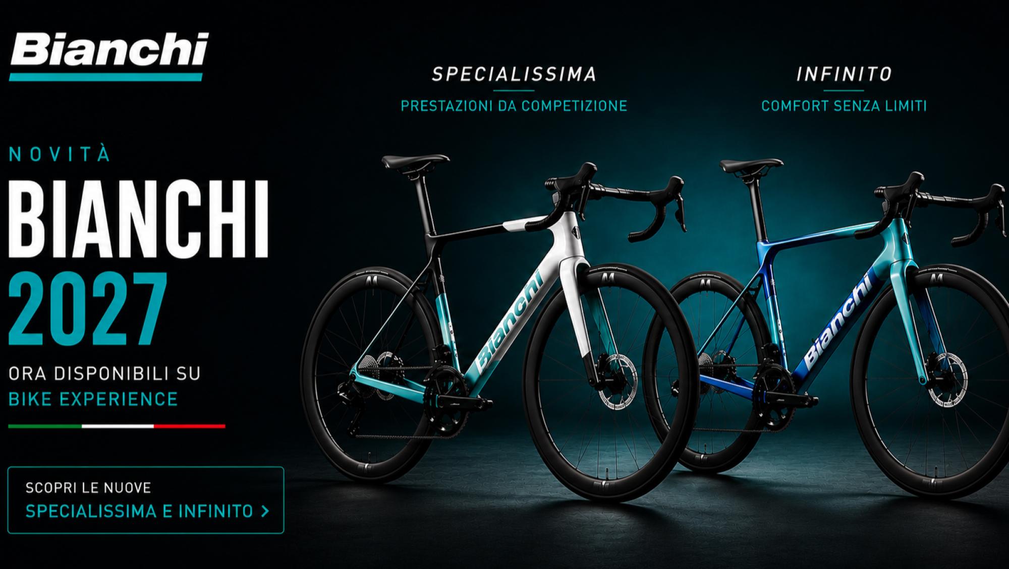 Novità Bianchi 2027 Le nuove Bianchi Specialissima e Infinito 2027 ora disponibili presso Bike Experience Tenerife
